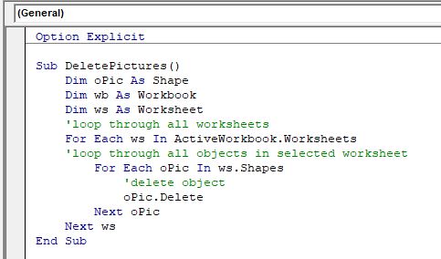PIctures VBA Code