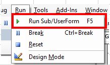 Pictures VBA Run Code