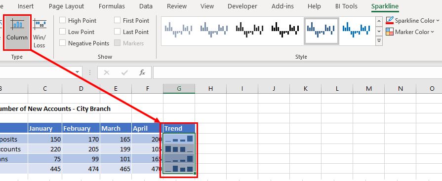 Sparklines Type