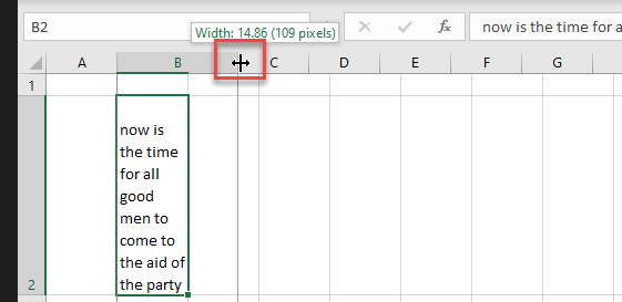 cellheight adjust column