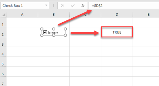 checkbox true excel