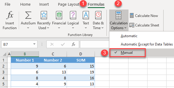 formula auto calculation manual 1