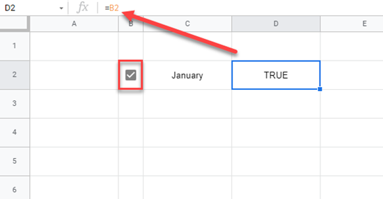 google sheets checkbox value