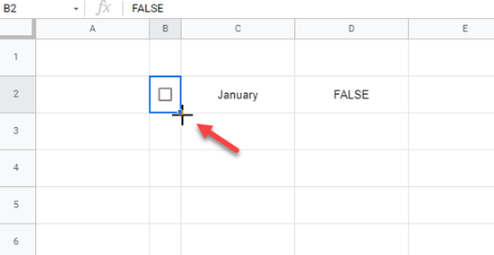 google sheets copy fill handle