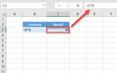 multiply two numbers excel