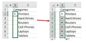 How to Create a Bulleted List in Excel & Google Sheets - Automate Excel