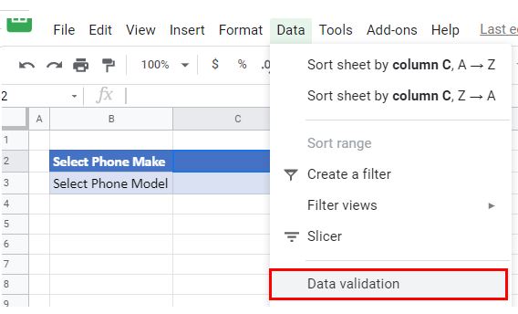 Cascading GS DataValidation