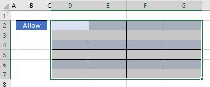 DataValidation Select Range