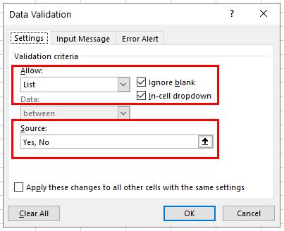 How To Create A Yes No Drop Down In Excel Google Sheets Automate Excel How To Create A Yes No Drop Down In Excel Google Sheets Automate Excel