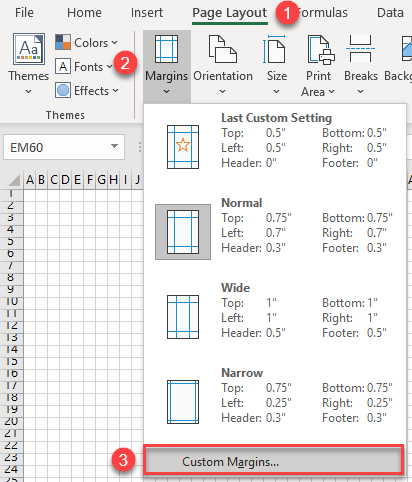 adjust custom margins 1