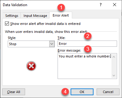 input message data validation 3a