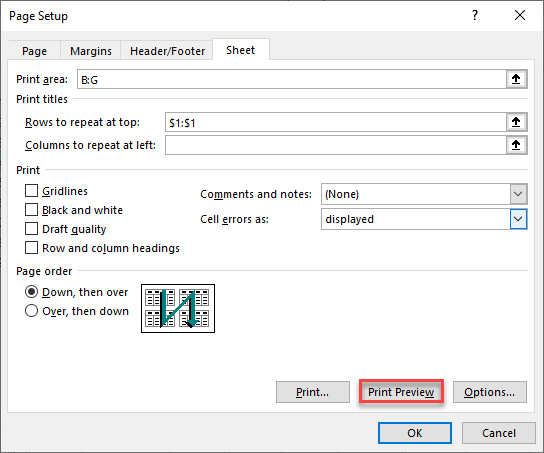 print preview excel 1