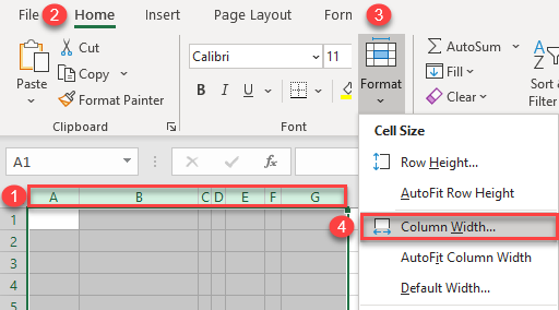 resize column format option 1