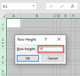 resize row format height 1