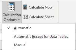 Calculation Options