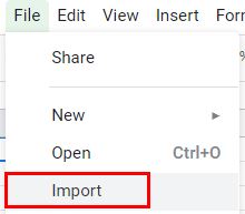 Convert GS ImportMenu