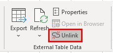 Convert GetData Unlink