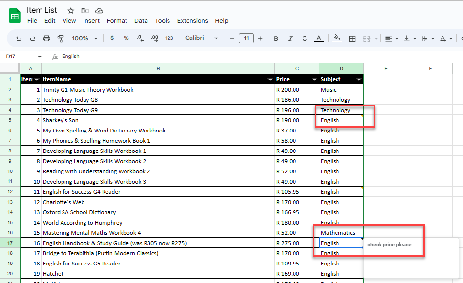 copycomments gs new document