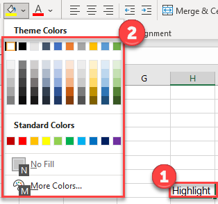 Fill Cell Color