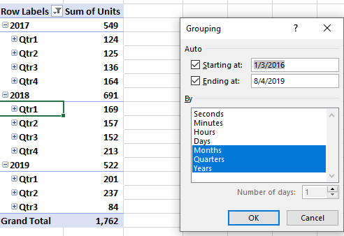 Group a PivotTable