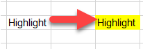 Highlight Cell Shortcut