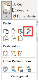 Paste Options