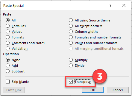 Paste Special Menu Step3