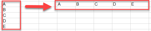 Paste and Transpose