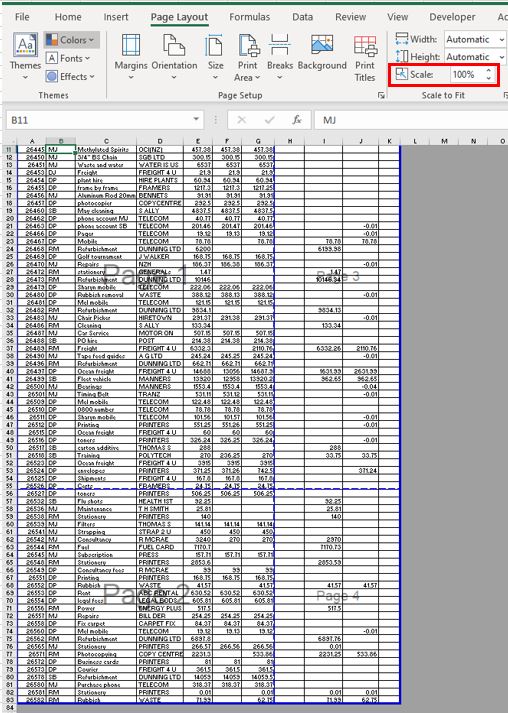 print multiple sheets page break preview multiple