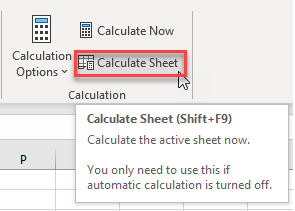 Shortcut to CalculateActive Workbook