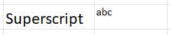Superscript Formatting