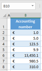 accounting number currency decimal places 3