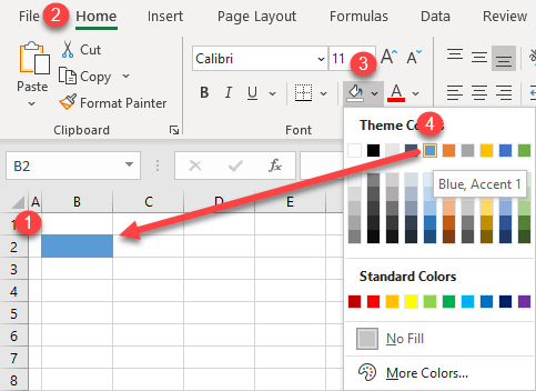 How to Change the Cell Background Color in Excel & Google Sheets - Automate  Excel