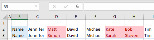 compare two rows final data