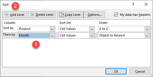 multiple custom sort criteria 2