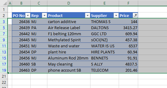 delete-alternate rows select rows