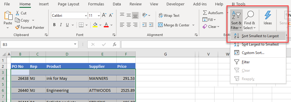 delete alternate rows sort