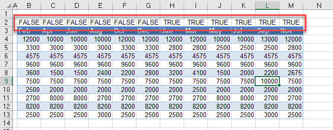 delete every other column false sort