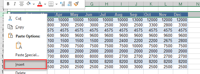 delete every other column insert row