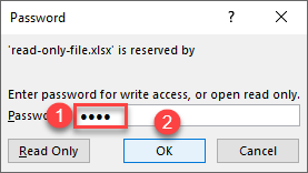 edit read only file with password