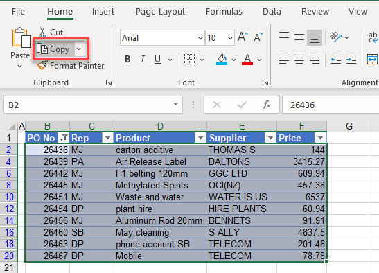 excel copyrows copy