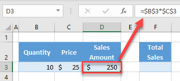 excel formula in cell