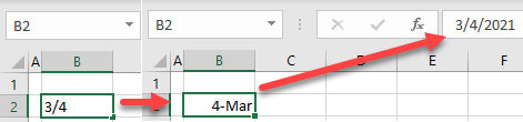 excel stop formatting numbers as dates initial data 1