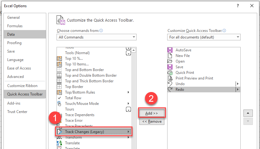 excel track changes intro