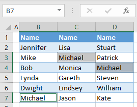 find and select cells final data