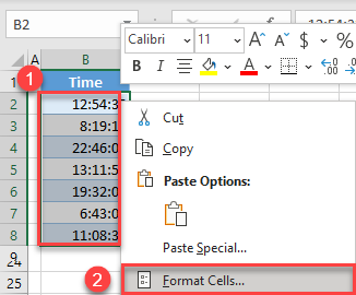 format cells excel