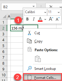 format cells superscript 1