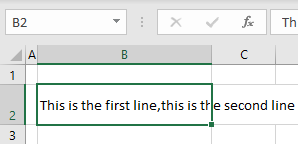 go down to the next line initial data