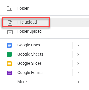 google drive upload file 2