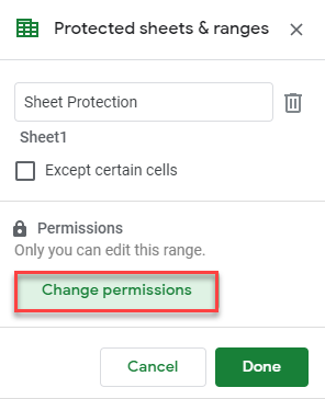 google sheets change permissions